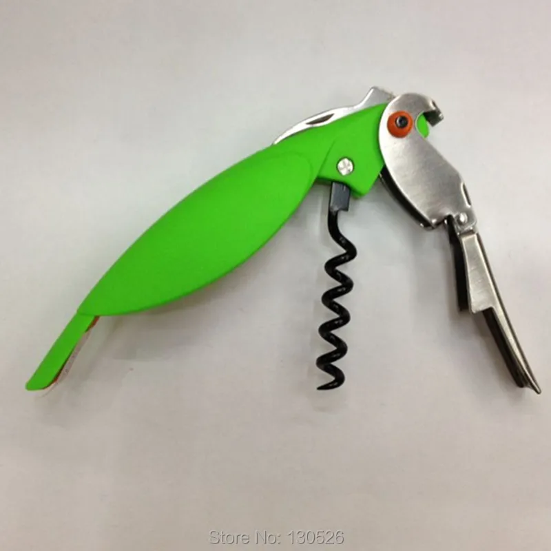 

New Fashion Design Stainless Steel Muti-Color Parrot Bottle Red Wine Opener Bar Accessories Kitchen Tools