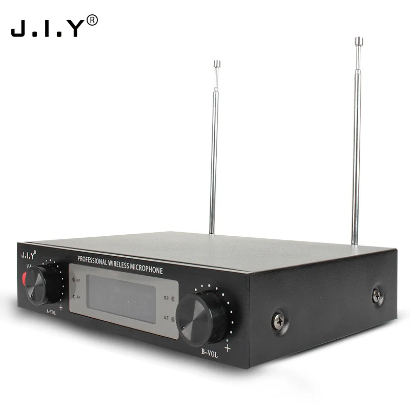 VHF wireless microphone 2 channels handheld mic system for conference teaching Karaoke party church | Электроника