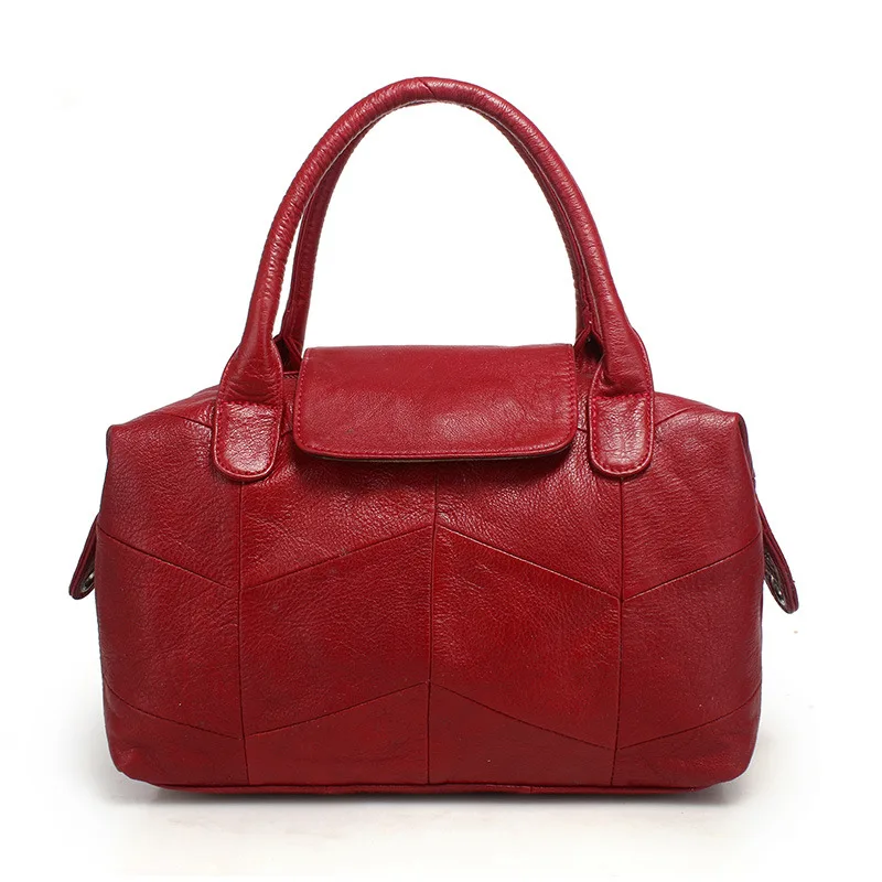 

Nesitu High Quality New Black Grey Red Blue Genuine Leather Women's Handbag Female Totes Lady Shoulder Messenger Bags M8913