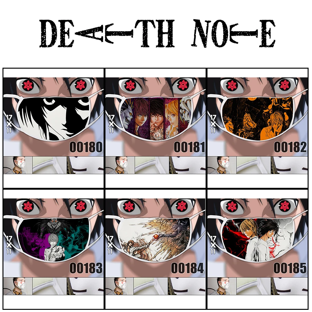OHCOMCIS Death Note горячая аниме Yagami L Killer хлопковая маска Печать лица Ультрамодная Маска