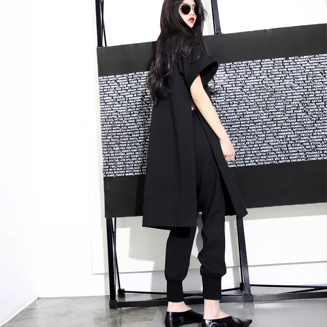 

New Woman Standing High Cold Queen Van High Side Split Long Short Sleeves Strong Aura Girls New T-Shirt