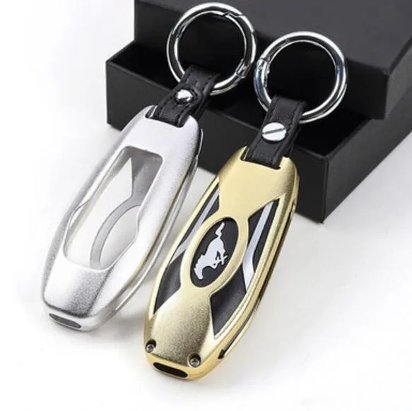 Новейшая ключевая цепочка чехол оболочка кольцо брелок алюминиевый сплав для Ford Mustang Vignale Mondeo 2015 16 17 Up