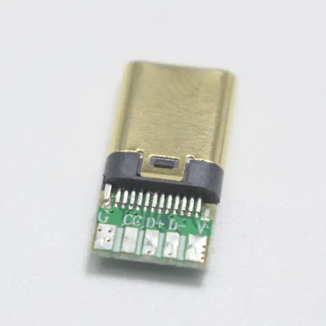 EClyxun 50 комплект USB 3,1 type-C к разъему C медная сварочная двухсторонняя вилка для DIY Зарядка для OD 3.0mm2 кабеля
