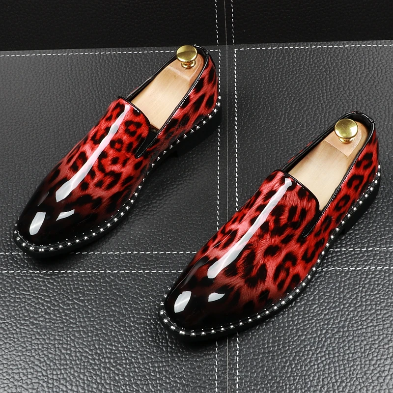 

new arrival men casual party nightclub dresses patent leather shoes slip on personality oxford shoe young teenage loafer sapatos