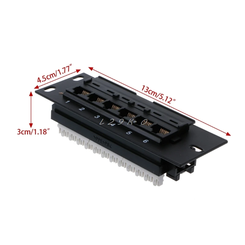 Network Tool Kit 6 Port CAT5 CAT5E Patch Panel RJ45 Networking Wall Mount Rack Mount Bracket images - 6