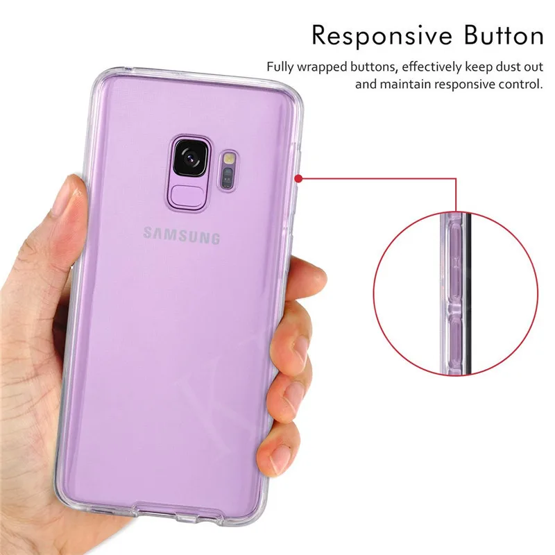 360 полный защитный чехол для телефона для samsung Galaxy A10 A30 A40 A50 A70 M10 M20 M30 J4 J6 A8 A6 S7 край S8 S9 Plus чехлы