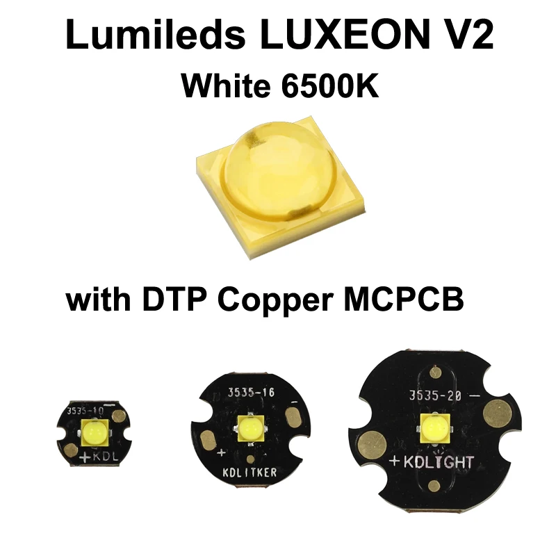 Светодиодный излучатель Lumi s LUXEON V2 белый 6500K 16 мм/20 мм DTP медь MCPCB|Подвесные