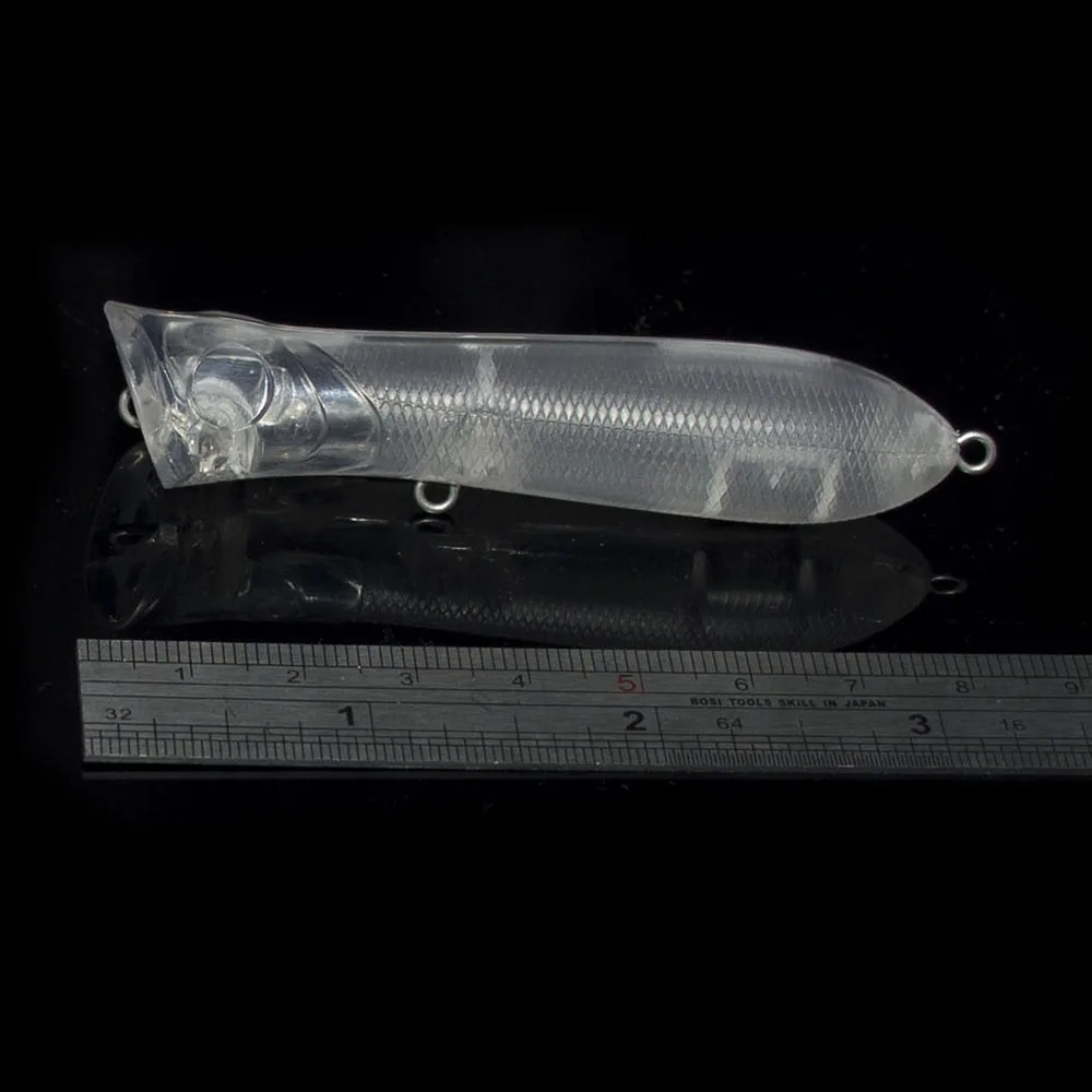 Пустые приманки топвотер 80 мм Неокрашенная рыболовная приманка Поппер воблеры