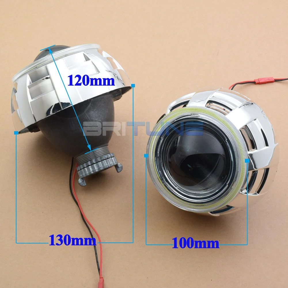 Линзы для фар Биксеноновые линзы 3,0 D2S HID проектор ангельские глазки COB светодиодный Halo комплект для H4 автомобильные аксессуары модифицированный стиль LHD RHD
