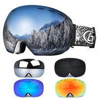 men women winter snow sports ski goggles snowboard goggles with anti fog uv 400 protections double lens skating mask glasses