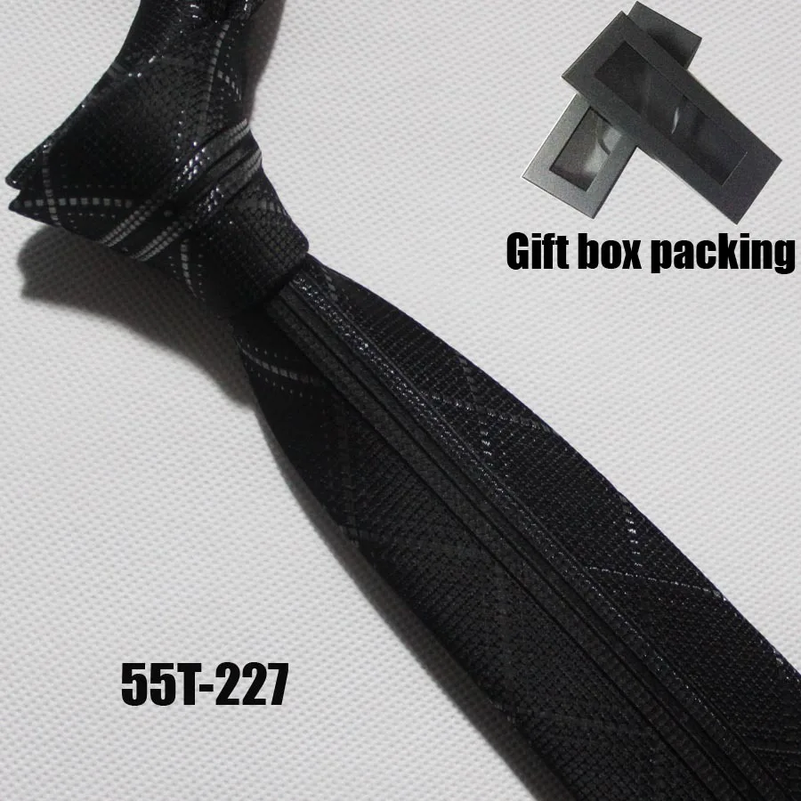 Lingyao дизайнерский панельный галстук мужской черный деловой полосы с пледами|black