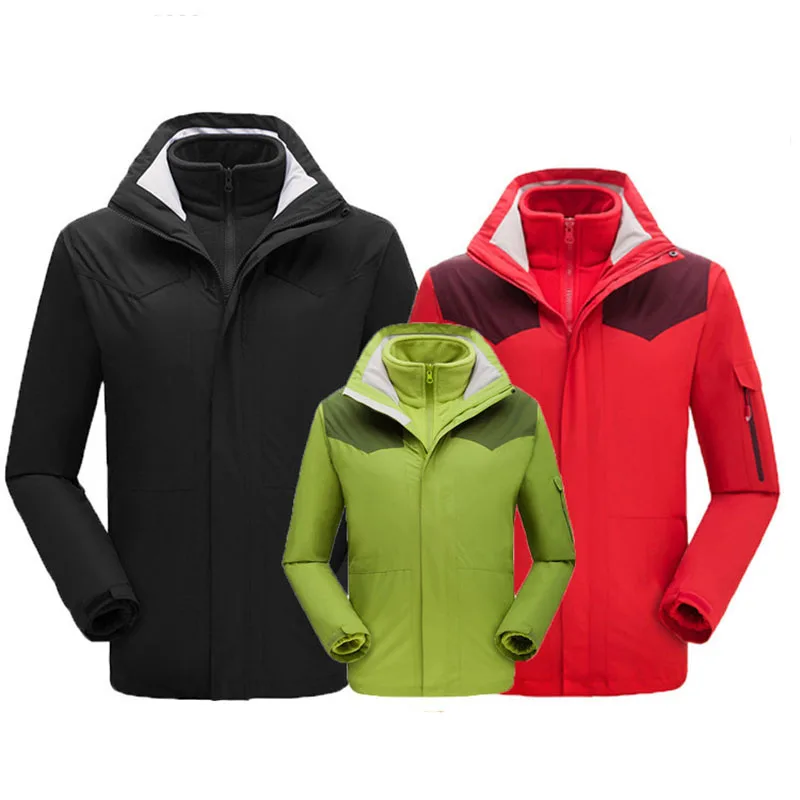 Детские мужские и женские съемные двухкомпонентные куртки 3 в 1