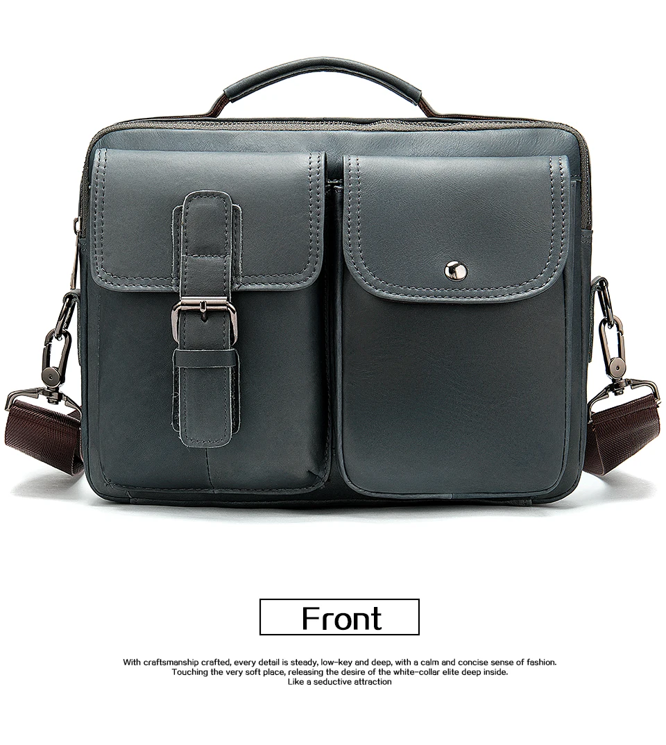 mens genuine leather computer bag men leather bag men vintage business briefcase for mens briefcase laptop bags aktentasche 8592