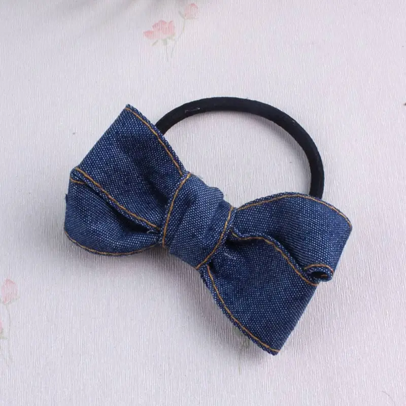 Navy blue B Распродажа, милые джинсовые бантики для маленьких девочек, детские повязки для волос на голову, обруч для волос для детей и взрослых, изысканная тиара, головные уборы, аксессуары для волос - Цвет: Navy blue B