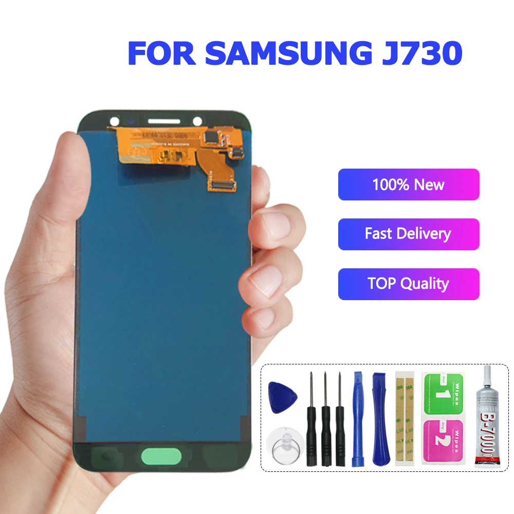 AAA для samsung Galaxy J7 Pro 2017 J730 J730F ЖК дисплей с сенсорным экраном дигитайзер сборка J730GM