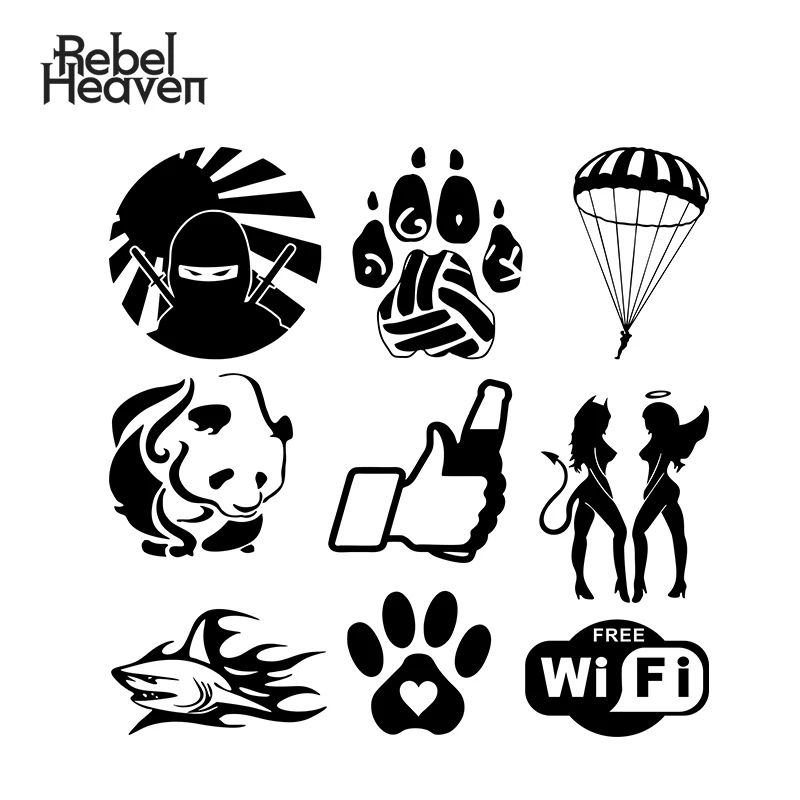 Rebel Heaven забавная Автомобильная наклейка собачий коготь или кошачий Акула с