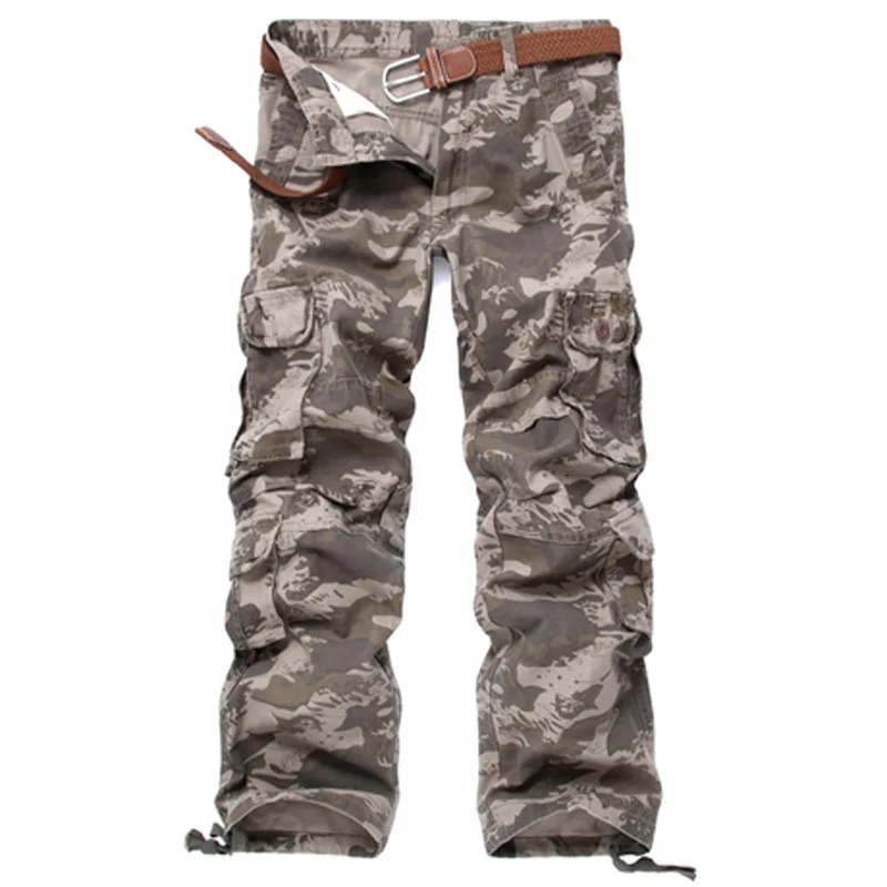 Новые мужские плотные брюки-карго черные камуфляжные армейские зеленые хаки