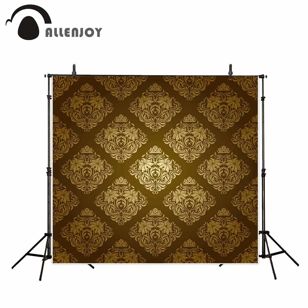 

Allenjoy backgrounds for photo studio Gold decoration Pattern damask Classic vintage backdrop new original design fantasy props