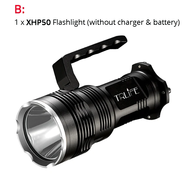 Single Torch 7200Lums светодиодный фонарь поисковый светильник XHP50 18650 светодиодный флэш-светильник фонарь светильник перезаряжаемый аккумулятор алюминиевая лампа мощный флэш-светильник s - Испускаемый цвет: Single Torch