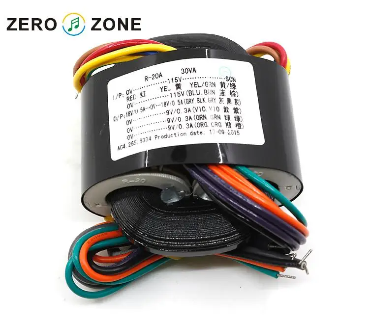 

GZLOZONE 30VA R-type Transformer 30W 18V*2+9V*3 Transformer For Audio