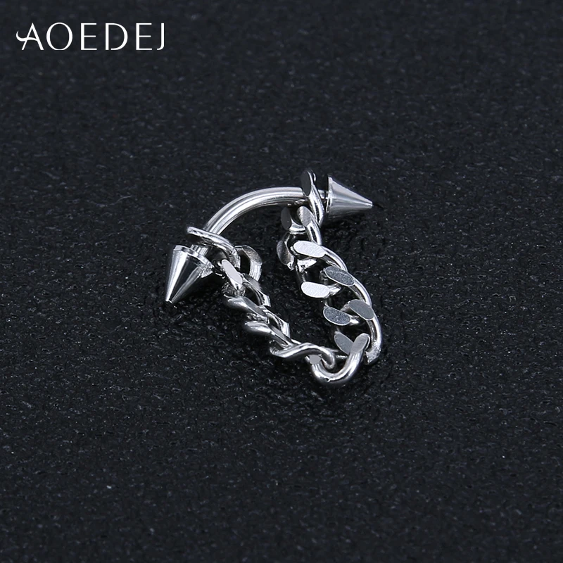 AOEDEJ мужские серьги с кисточками золотые серьги из нержавеющей стали для женщин серьги-цепочки пирсинг ювелирные изделия панк серьги байкера