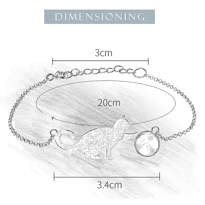 

Lotus Fun Real 925 Sterling Silver Natural Stone Creative Handmade Fine Jewelry Playing Cat Fashion Bracelet for Women Bijoux