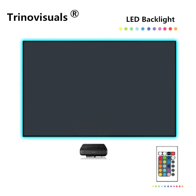TPALRUW140, 14" 16:10 широкоэкранный потолочный свет диффузионный ALR экран с фиксированной рамой для ультра-коротких проекторов