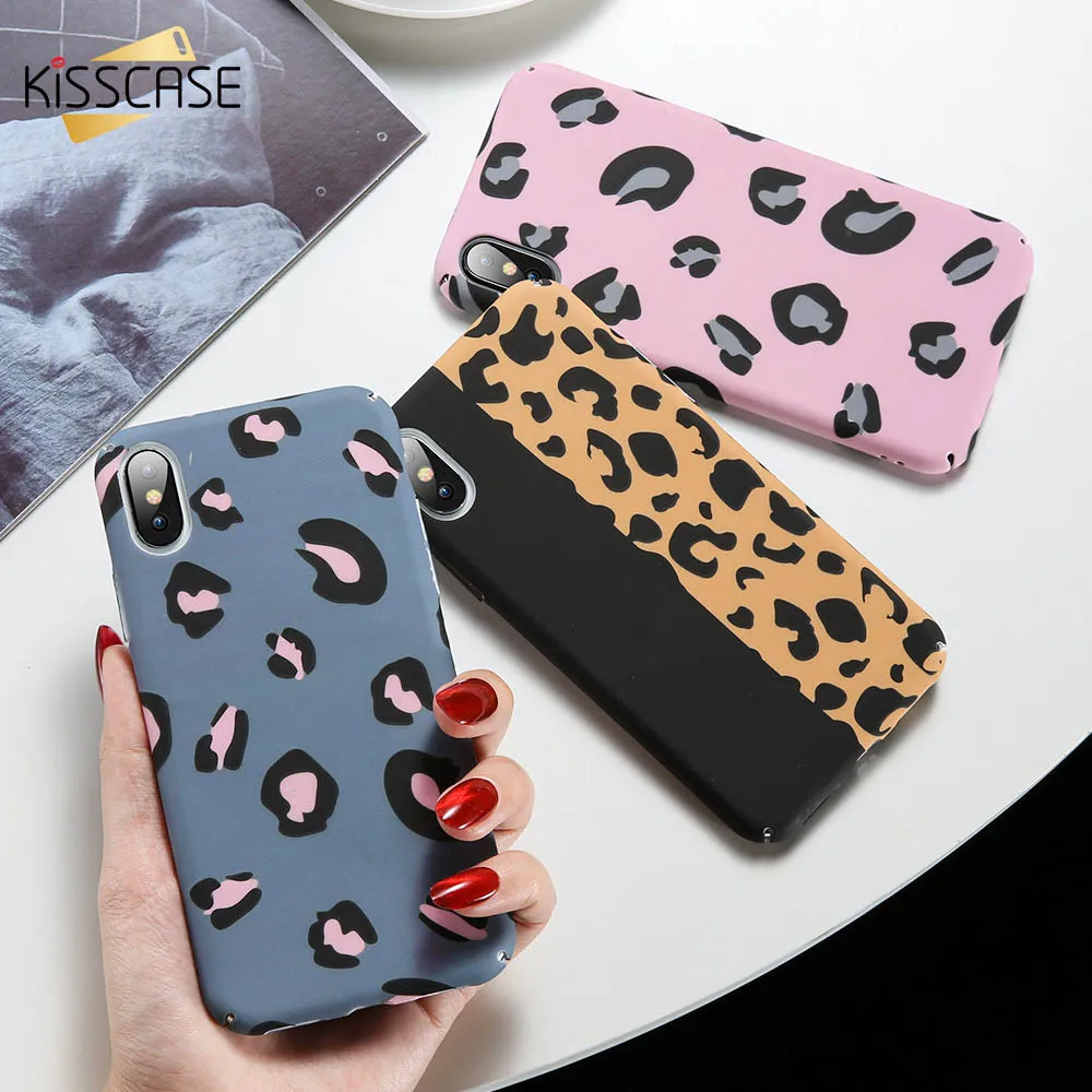 KISSCASE Luminous Phone Case For iPhone X XS Max XR Fashion Leopard Pattern Hard PC 7 8 6 6S Plus 5 5S SE Fundas |