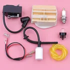 Катушка зажигания воздушный топливный фильтр линия шланг праймер лампа для Husqvarna 445 445E 450 450E бензопила запасные части инструмента