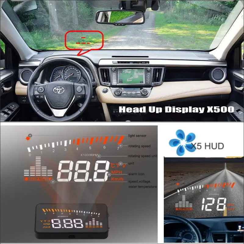 

Автомобильный HUD Дисплей для Toyota RAV4 RAV-4 2010-2017 2018 2019 Авто HUD безопасный проектор для вождения экрана Refkecting лобовое стекло