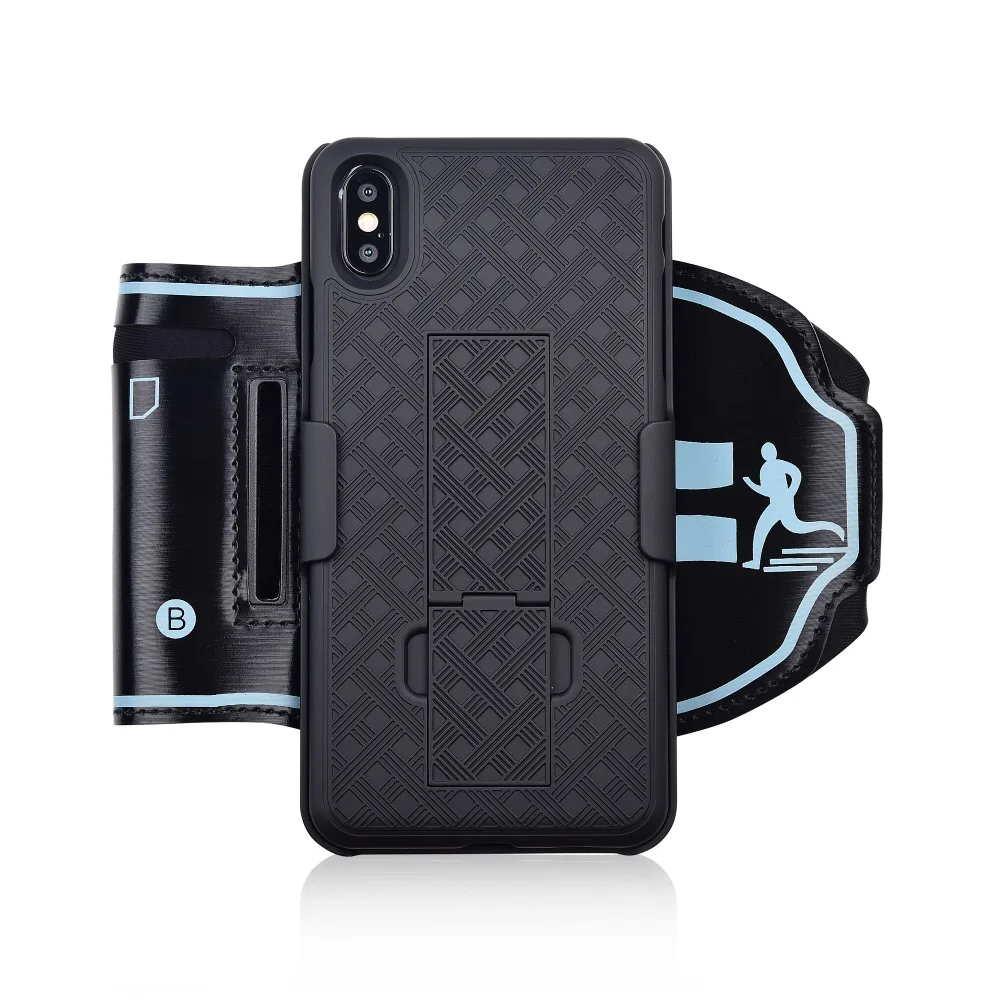 For XS MAX arm case sports phone cases iPhone X XR cover Gym Running Exercise Phone Holder Pouch STAND arm-band |