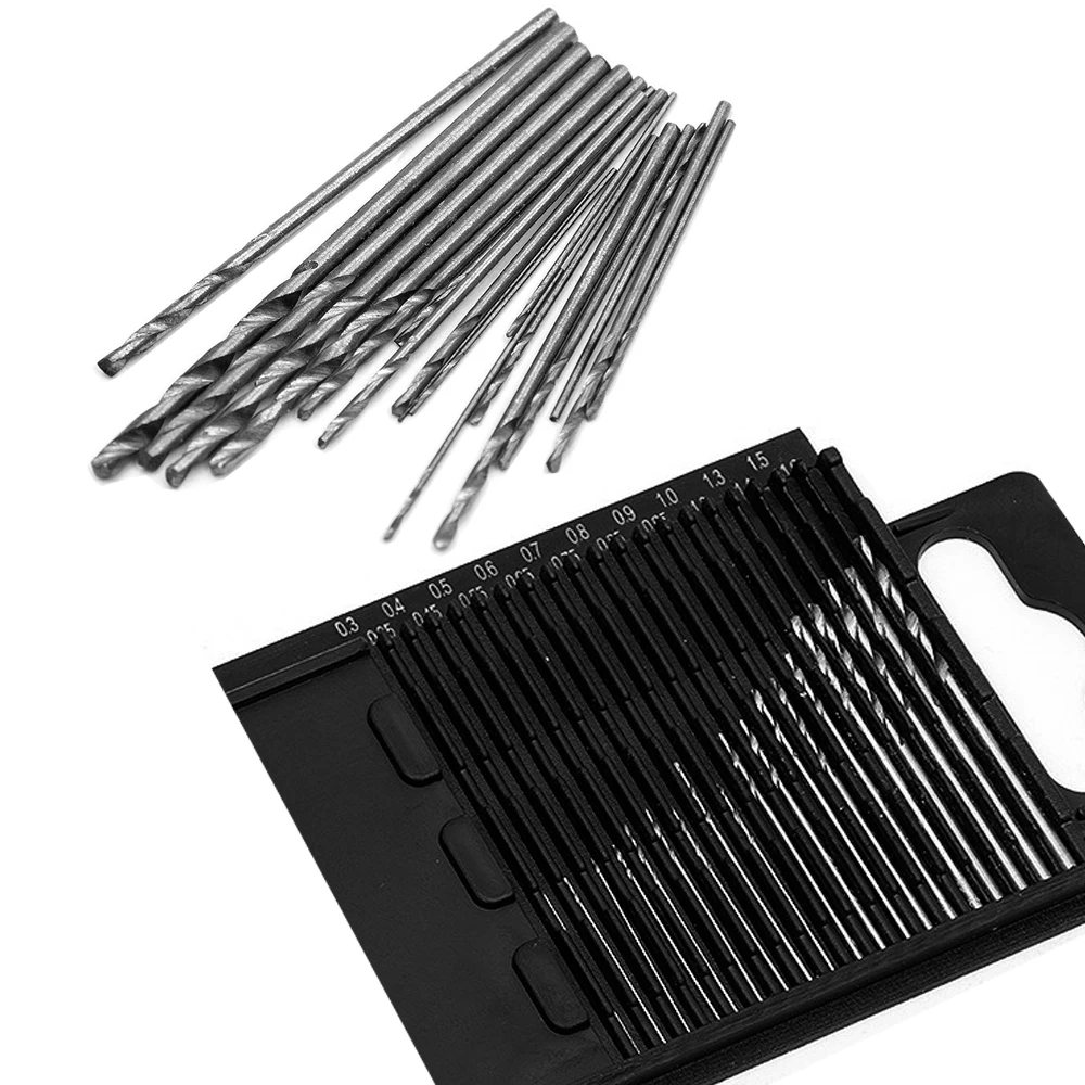 20 шт. мини сверла из быстрорежущей стали 0 3 1 6 мм|twist drill bit set|drill setmicro twist |