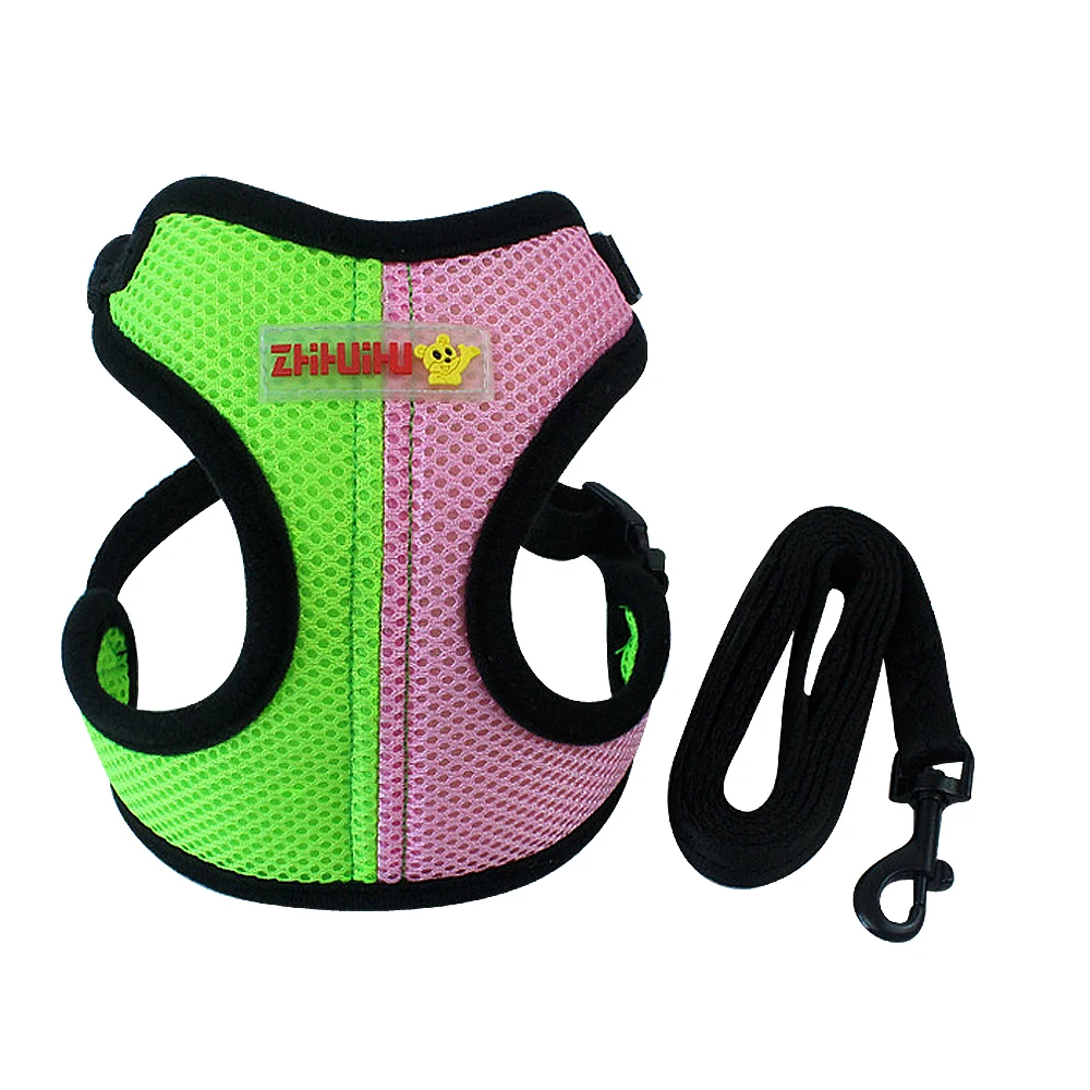 Нейлоновая шлейка для собак и поводок набор маленьких жилет дышащая одежда