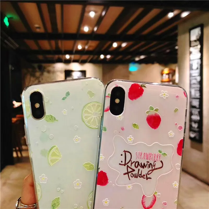 3D Summer Fruit Lemon Phone Case for iPhone 7 Matte Soft TPU Cover Fundas X 8 6 6s Plus Coque Newest |