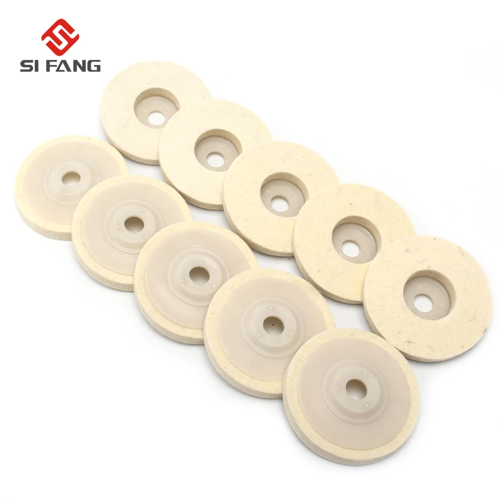 

100mm Thicken Wool Felt Polishing Wheel Pad 4'' Angle Grinder buffing Felt Polishing Disc for Rotary Tool Abrasive Grinding 10Pc