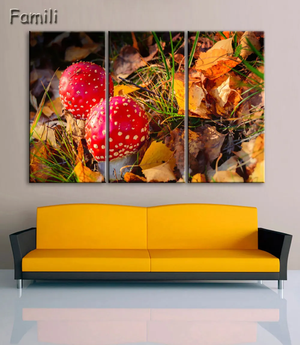 Набор картин без рамы Осенний пейзаж 3 шт. | Дом и сад