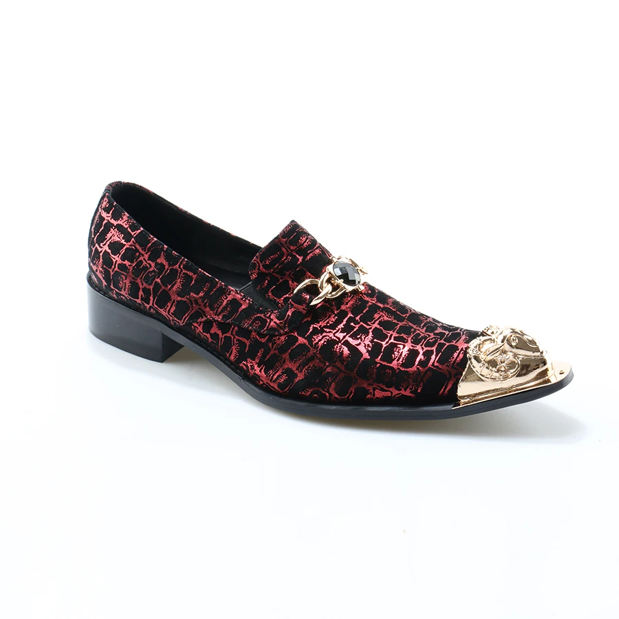 OKHOTCN/Chaussure Homme итальянская обувь мужские кожаные красные свадебные туфли с