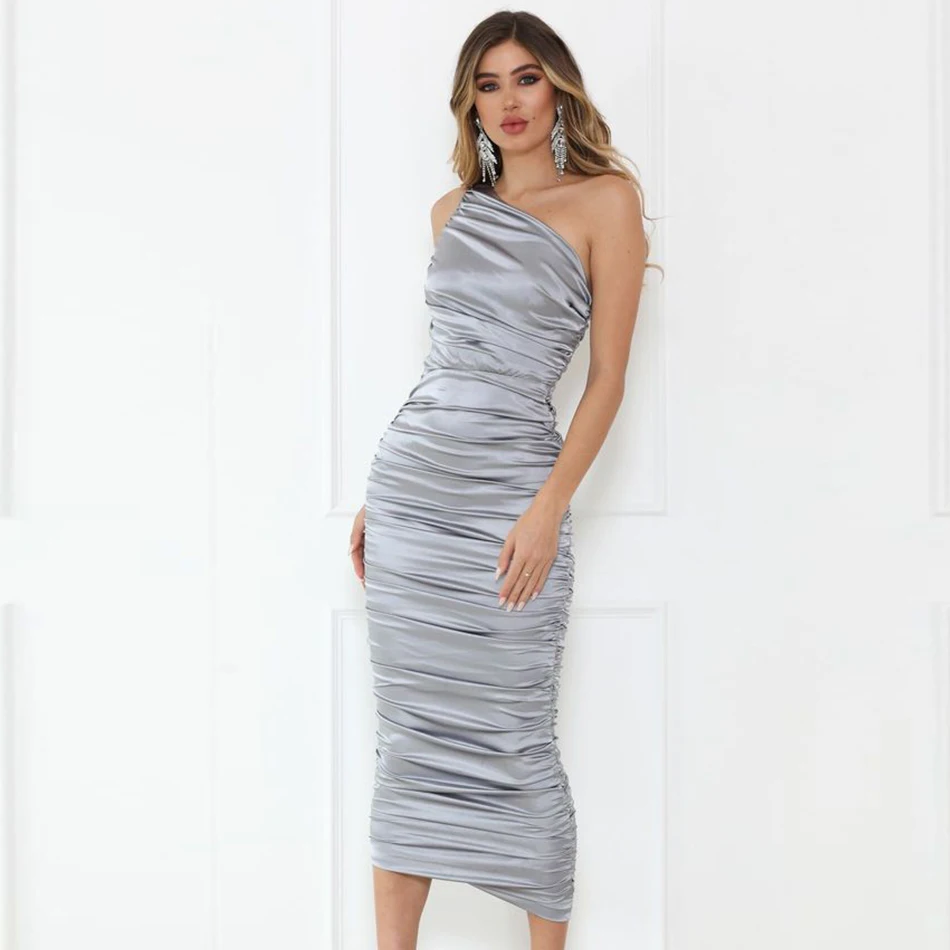 Adyce 2019 новый летний для женщин одно плечо знаменитости Вечеринка платье vestidos