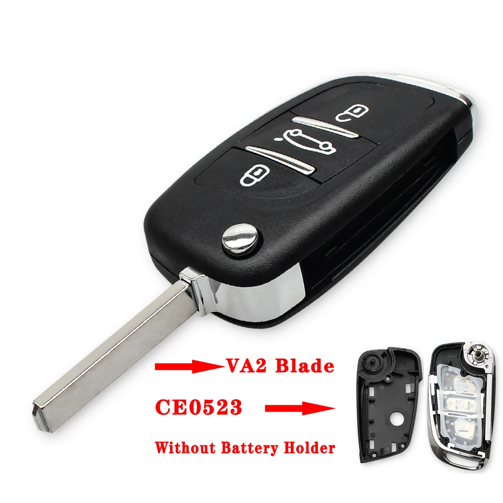 3 Buttons KEYYOU 2/3 кнопки Модифицированный Корпус для автомобильного ключа дистанционного ключа fobr чехол КРЫШКА ДЛЯ Citroen купе VTR C2 C4 C5 C6 C8 Berlingo Xsara Picasso - Цвет: 3 Buttons