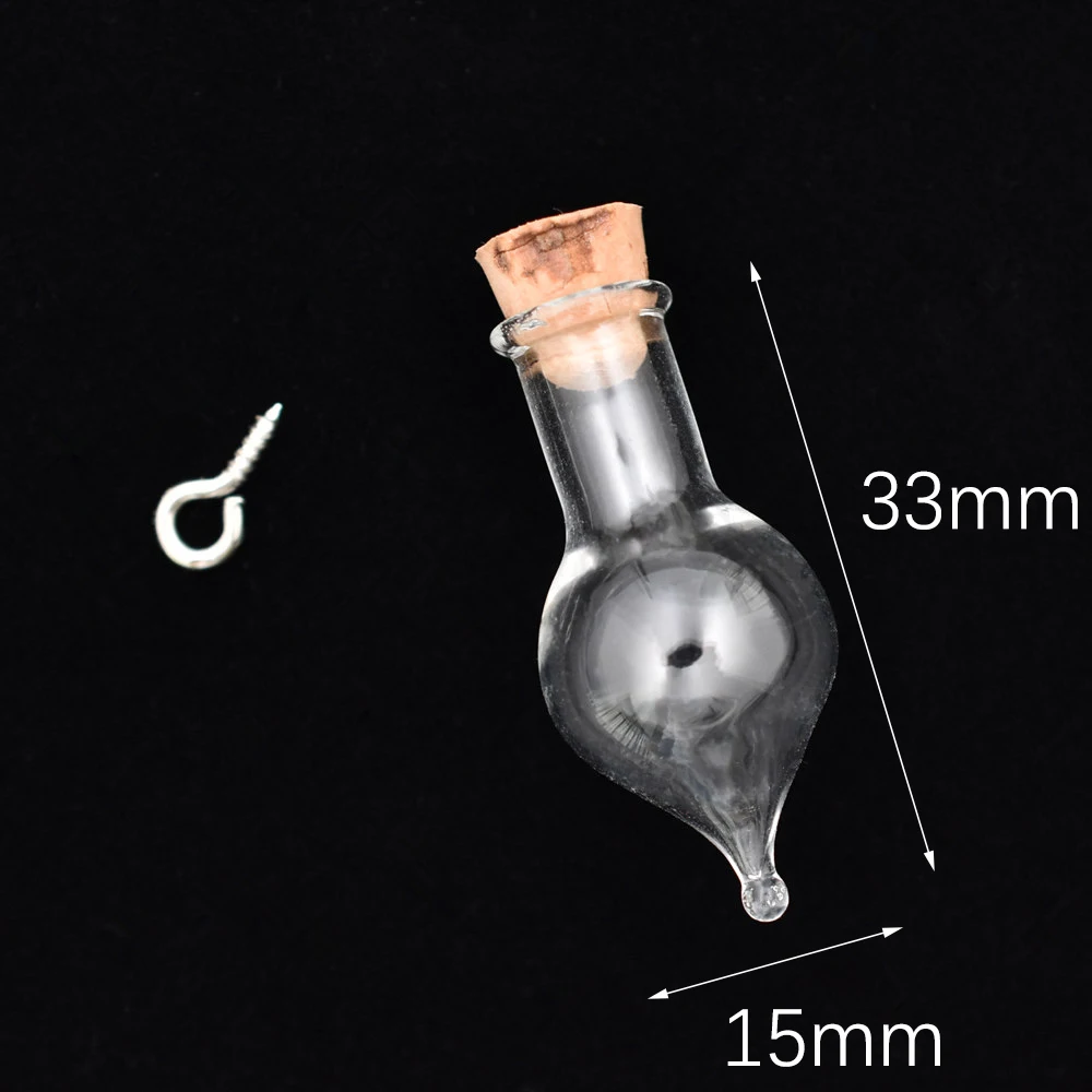 5 шт. хорошее качество стеклянная бутылка с пробкой крюком для глаз Подвески