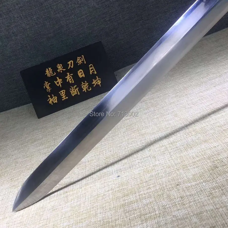 Handmade Forged 60HRC Chinese Wushu Sword Sharp Manganese Steel Blade rosewood with ebony Scabbard