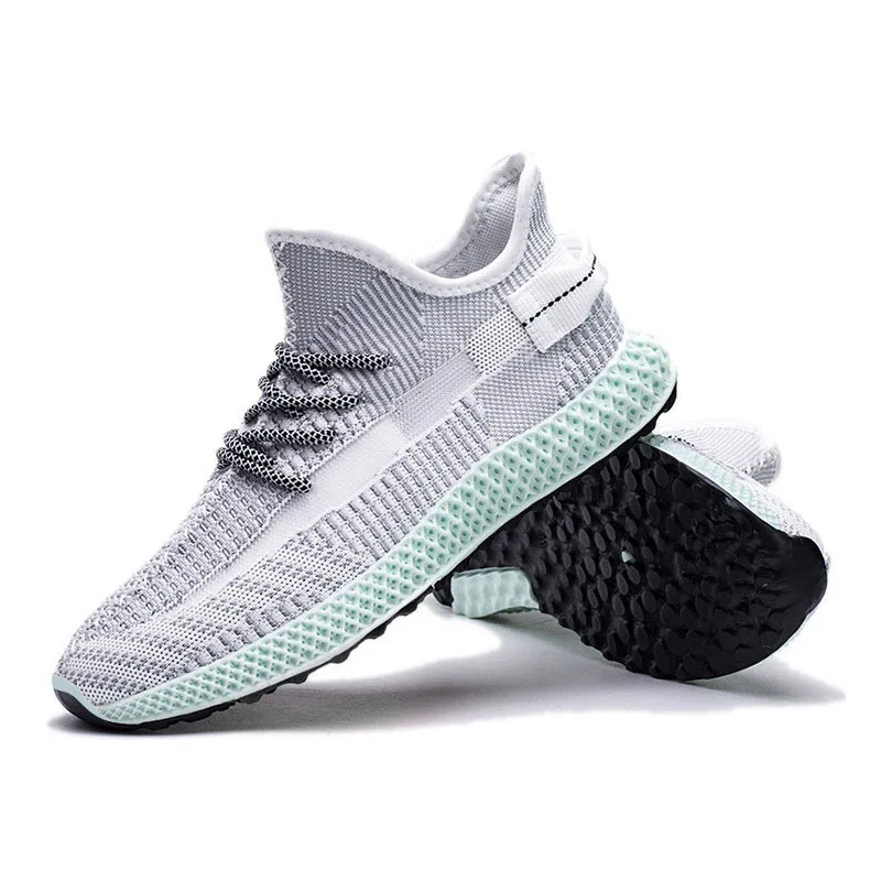 Men's Sneakers Summer Hollow Mesh Bottom Surface Trend Flying Woven Breathable Running Shoes Tide Wild Casual Kanye West |