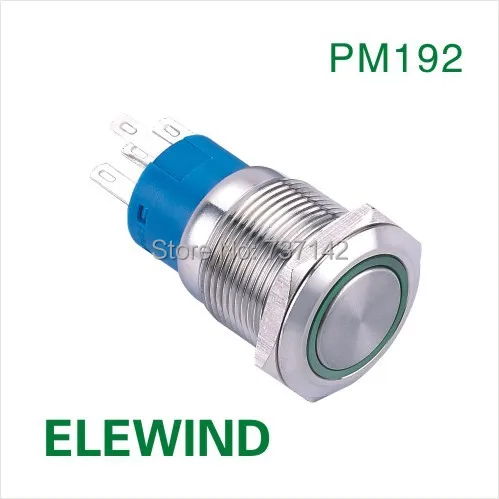 ELEWIND 19 мм кольцо освещенное мгновенная кнопка (PM192F 11E/G/12 V/S)|buttons buttons|button momentarybutton