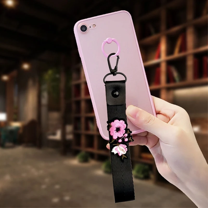 Новинка ретро роза цветок коса с анти-падение телефон ремешок для IPhone6s 7 8p Xr Xs Max