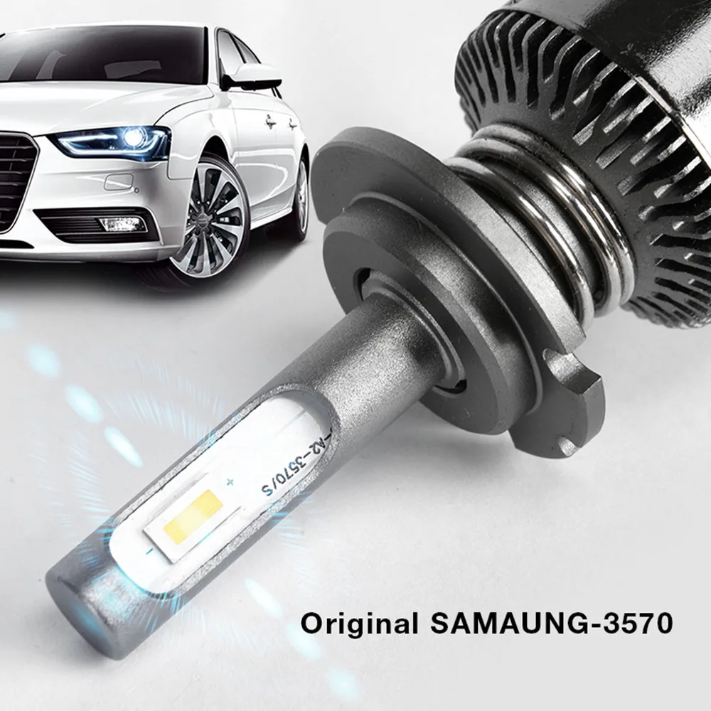 Вдлительную с чипами SAMSUNG мини H7 светодиодный H4 16000LM D4S H1 H8 H11 9005 D3S 9006 HB4 D1S автомобильная светодиодная лампа для фары 6000 К Противотуманные фары 12V
