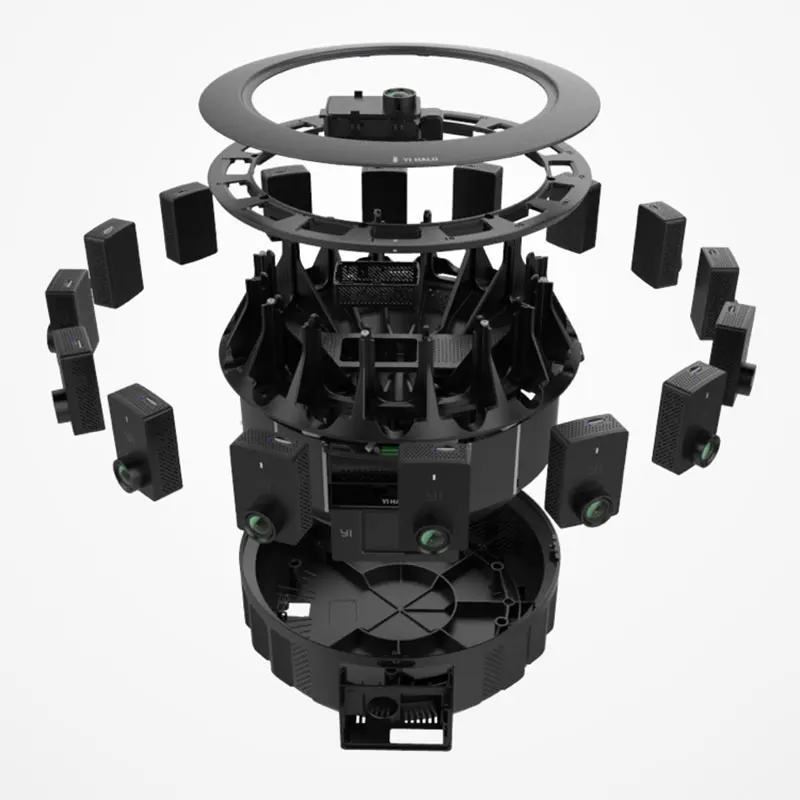 YI HALO VR Камера 3D-360 5 ГГц Wi-Fi 2 дюймов ЖК-дисплей Сенсорный экран 100 минут Срок службы