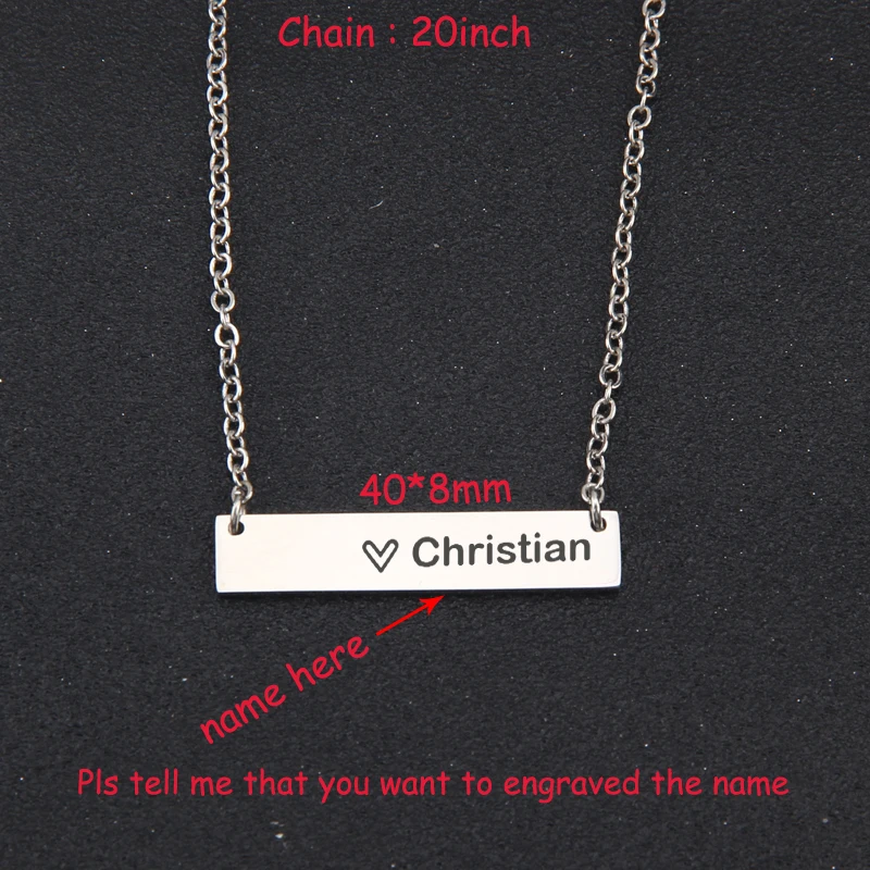 Название настройки Ключичное цепи унисекс подарок ручное теснение бар ожерелье