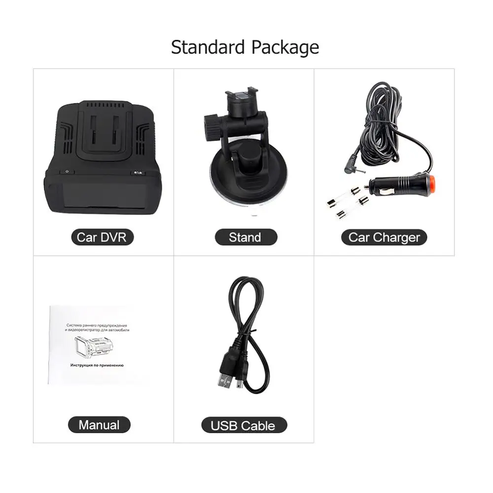 2019 Новый Автомобильный видеорегистратор радар детектор gps 3 в 1 HD1296P угол 170