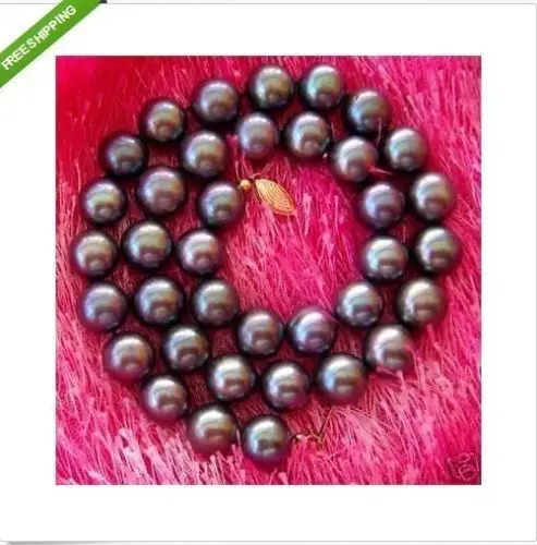 14k/20 YG 10-11 мм AAA + BLACK taitian Жемчужное ожерелье 18 дюймов | Украшения и аксессуары