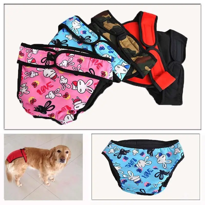 Большой Собака Пеленки гигиенические подгузники S XL моющийся Женский шорты для